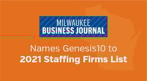 Milwaukee Business Journal Names Genesis10 to Staffing Firms List