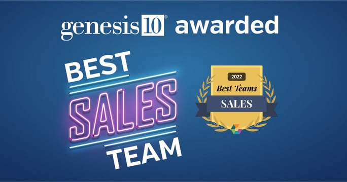 Genesis10 received a Best Sales Team award