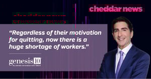 Historic numbers quit jobs, Genesis10 CEO on Cheddar News