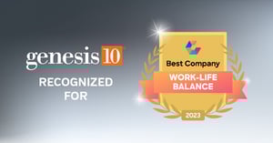 Genesis10 has been recognized as one of the best companies for work-life balance