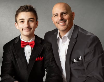 Mark Parisi and his son