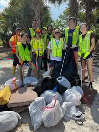 Waterway Warriors with cleaned up trash