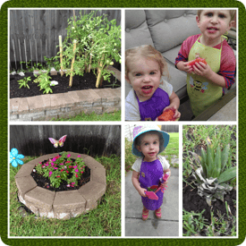 Earth day gardening collage