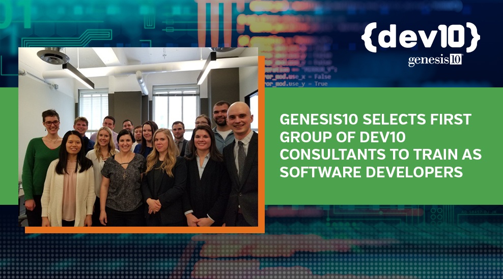 Genesis10 Selects First Group of Dev10 Consultants to Train as Software Developers