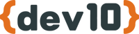 Dev10 Logo_gray orange_RGB