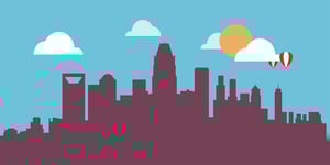 Charlotte North Carolina skyline vector