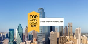 Dallas skyline-Text in center 