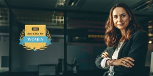 Woman standing in power pose-Award for Best CEOs for Women