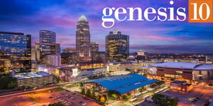 Charlotte Skyline with genesis10 logo