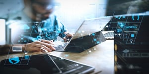 Software developer coding 