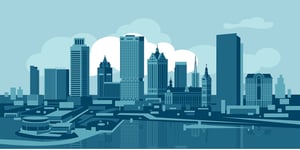 milwaukee wisconsin usa skyline vector illustration