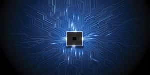 circuit board technology background central computer