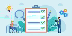 notebook checklist all fields marked green