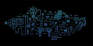 flat style thin line art design