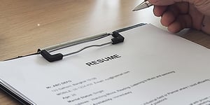 Person working on their resume