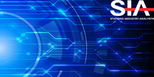 Blue technology background with SIA logo in top right corner