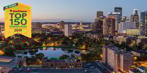 Minnesota landscape with award logo for 