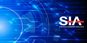 Blue textured background with SIA logo