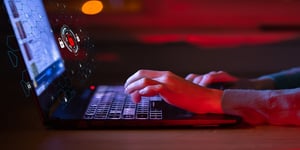 Cyber Threat on laptop