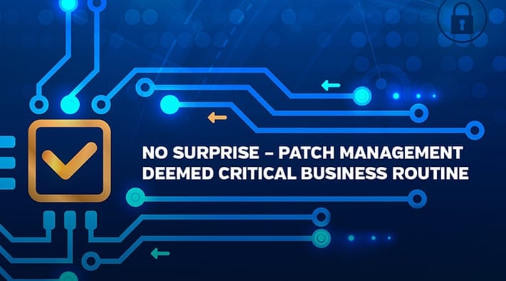 No Surprise - Patch management deemed critical business routine