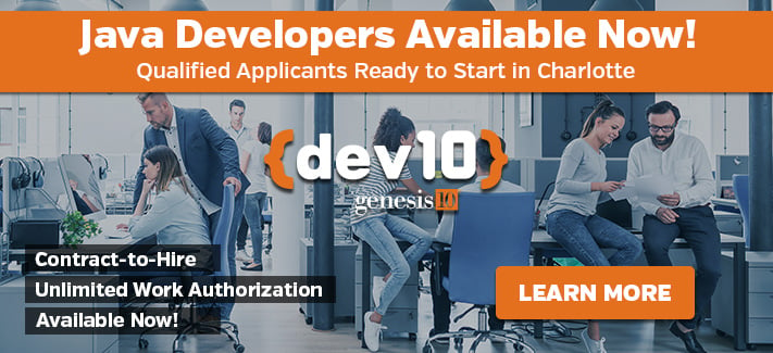 Java Developers Available Now! Ready to Start in Charlotte, Contact Us