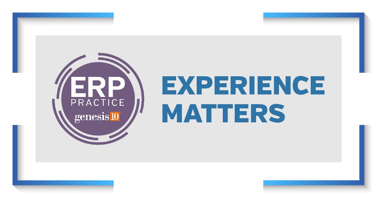 Genesis10's ERP Practice: Experience Matters