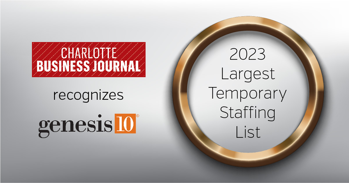 Charlotte Business Journal Recognizes Genesis10 for Staffing