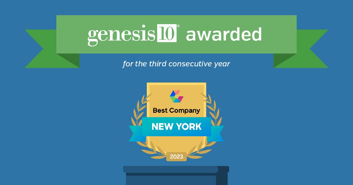 Genesis10 a Best Place to Work in New York for 3rd Consecutive Year