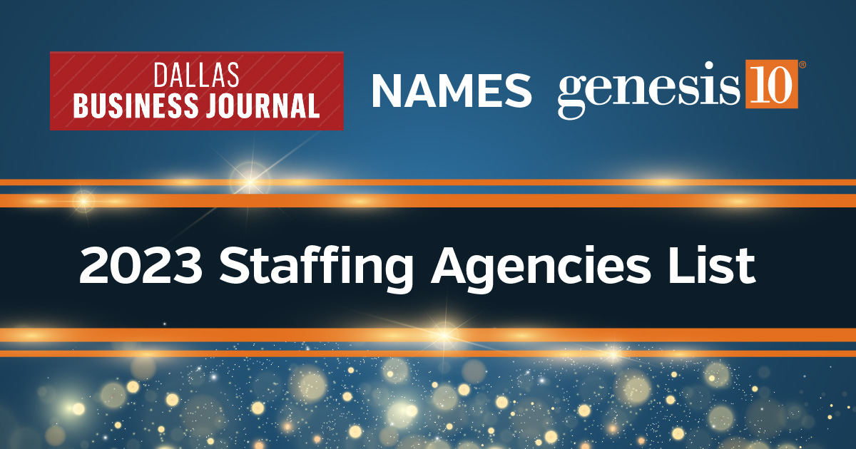 Dallas Business Journal Names Genesis10 to Staffing List