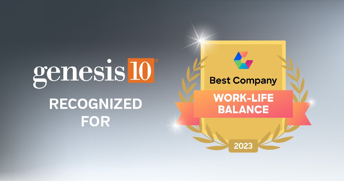 Genesis10 has been recognized as one of the best companies for work-life balance