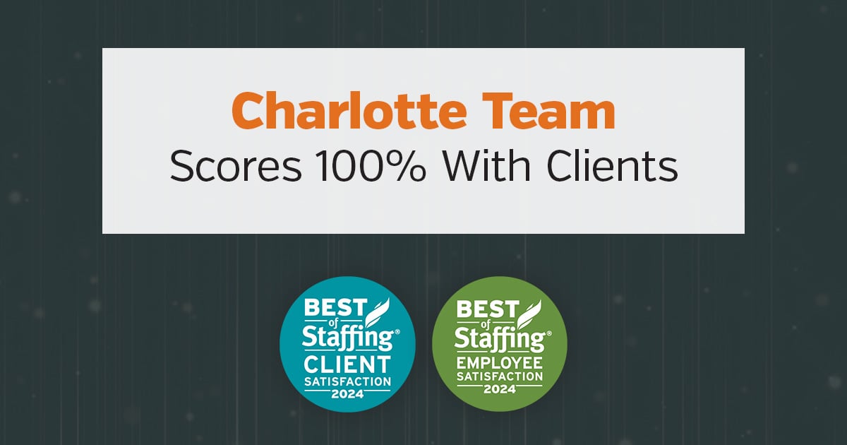 Genesis10 Charlotte Team Scores 100% with Clients