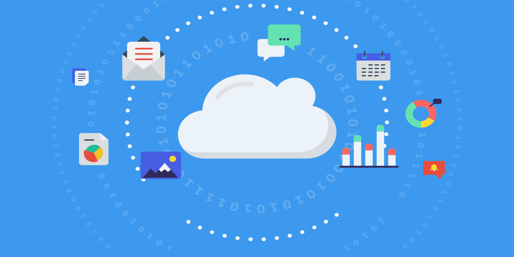 Vector Image of Cloud Computing System