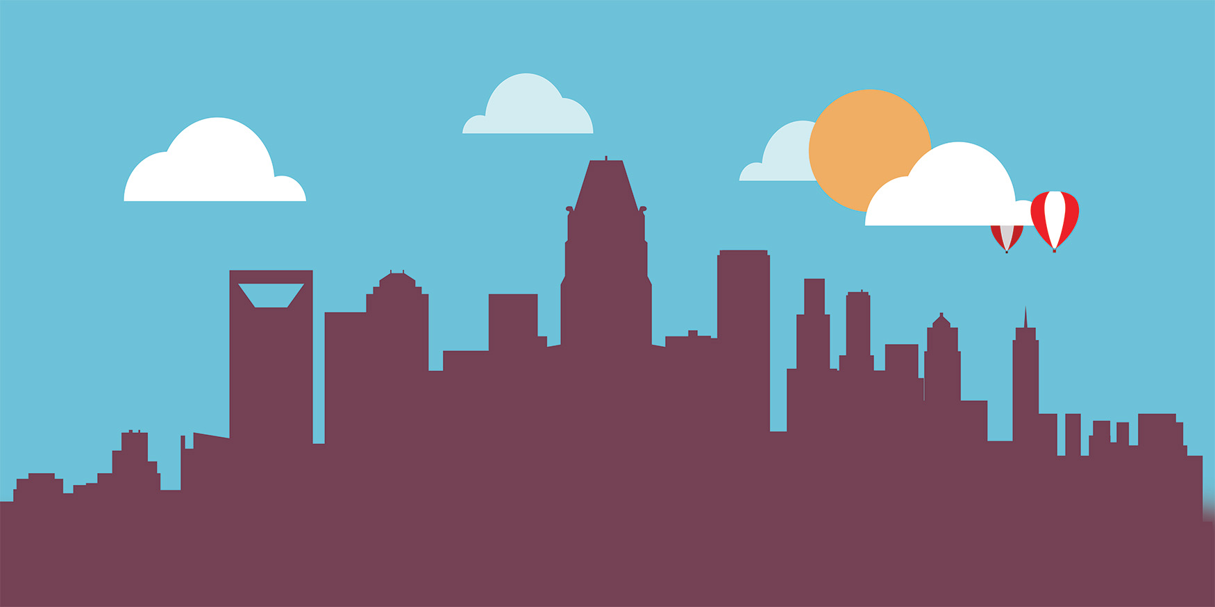 Charlotte North Carolina skyline vector