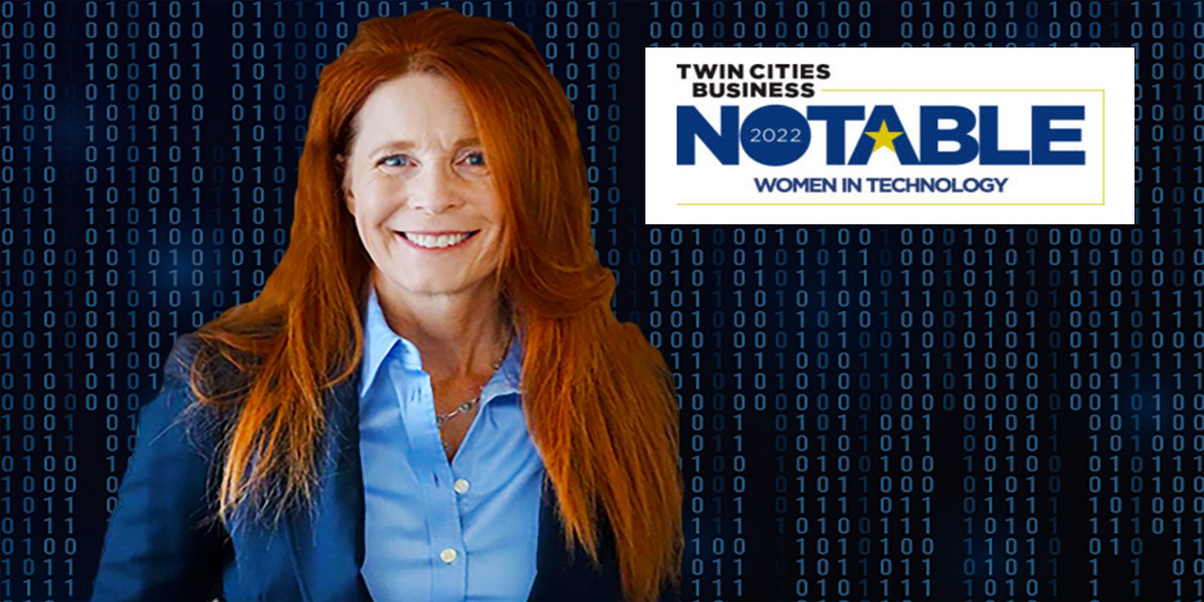 Angelia Brekke smiling NOTA logo