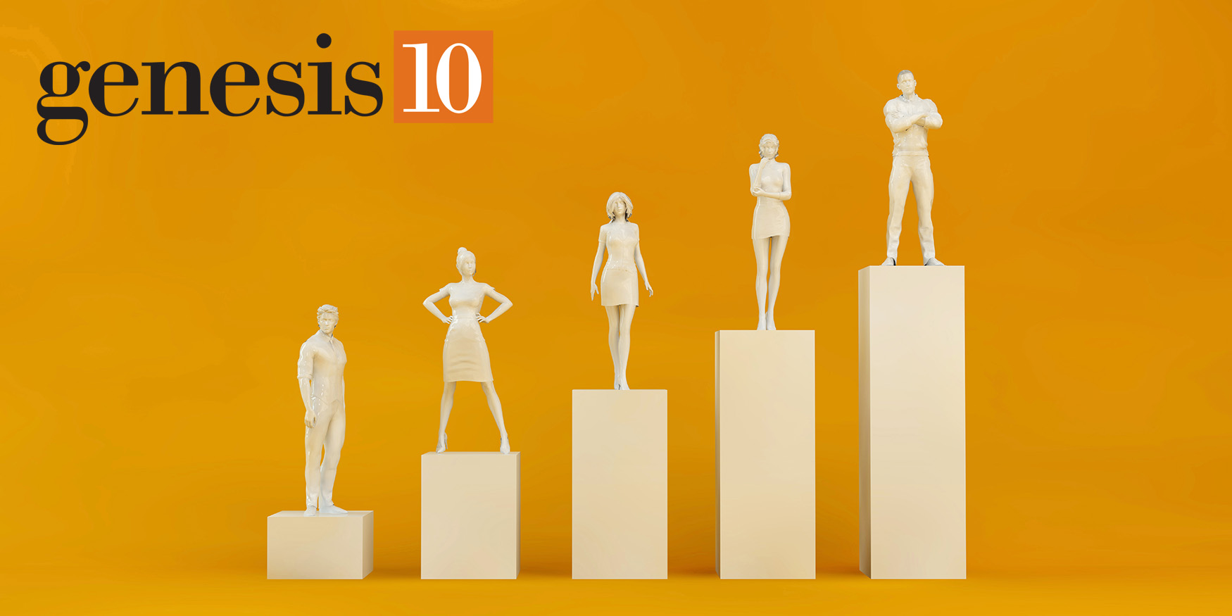 Genesis10 logo with graph image of people climbing to the top