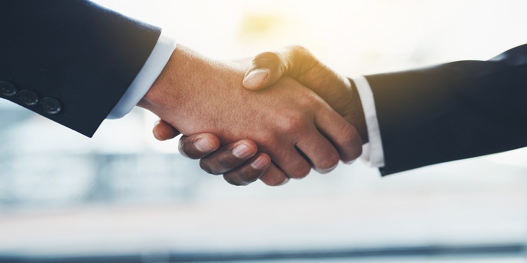 Two men shaking hands
