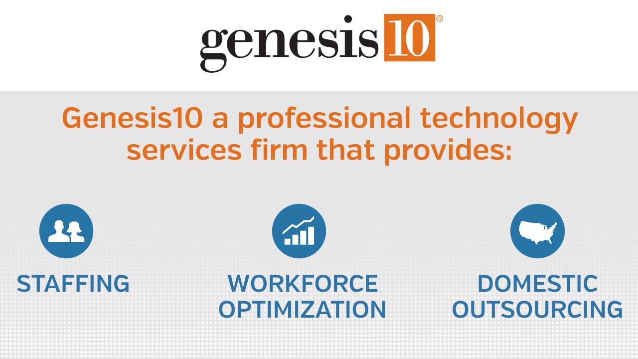 Genesis10 a professional technology services firm that provides: